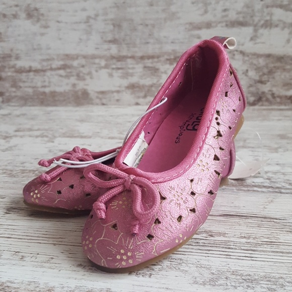 NWT Pink Shimmer Toddler Ballet Flats - Picture 1 of 8